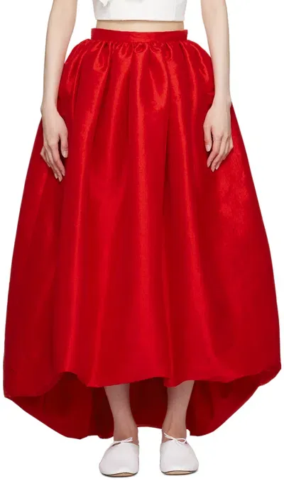 Kika Vargas Ssense Exclusive Red Nina Midi Skirt