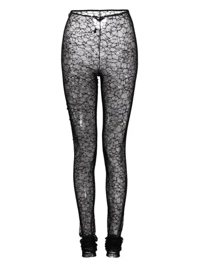 Kiki De Montparnasse Crystalline Tights In Black