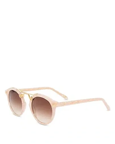 Krewe St. Louis Round Sunglasses, 46mm In Pink/brown Gradient