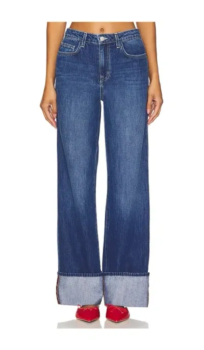 L Agence Miley Wide Leg Jeans In Blue