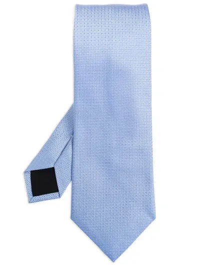 Lanvin Jacquard Pointed Tie In Blue