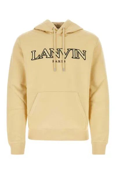 Lanvin Beige Cotton Sweatshirt In Brown