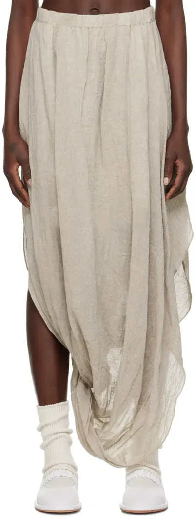 Lauren Manoogian Taupe Twist Maxi Skirt In A05 Ash