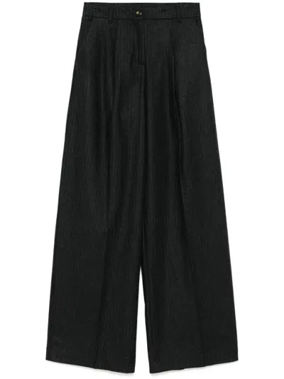 Le Sully Studio Pinstriped Palazzo Pants In 灰色