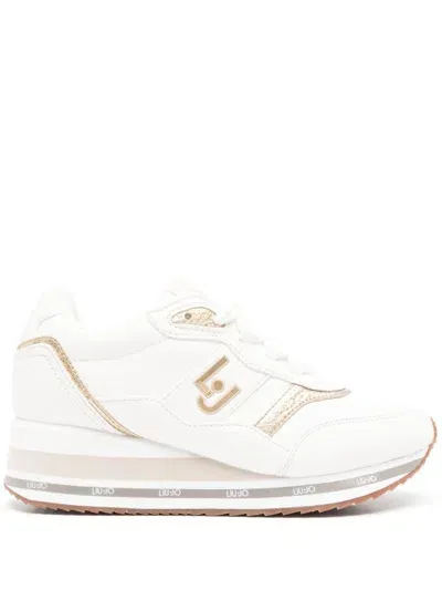 Liu •jo Logo-patch Sneakers In White