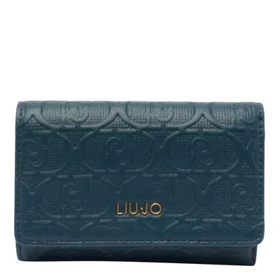 Liu •jo Logo Wallet In Blue