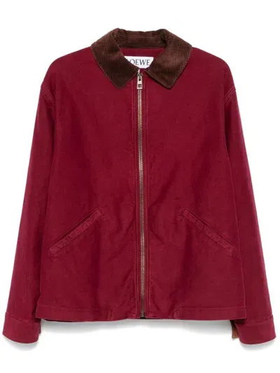 Loewe Cotton Jacket In Red