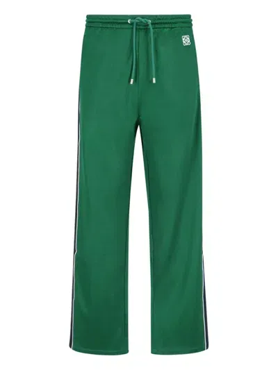 Loewe Men Anagram' Logo Track Pants In Green