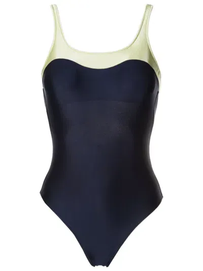 Lygia & Nanny Oceanic Two-tone Swimsuit In Blue