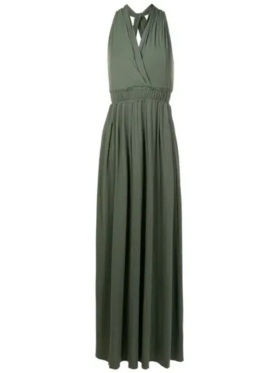 Lygia & Nanny Venus V-neck Long Dress In Green