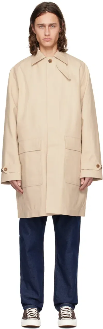 Maison Kitsuné Macintosh Cotton Parka Coat In Neutrals