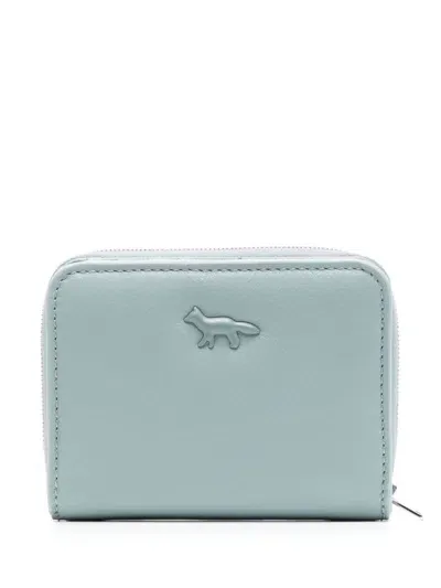 Maison Kitsuné Cloud Zipped Wallet In Blue