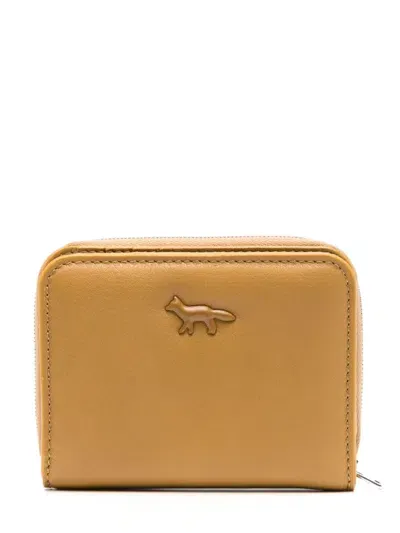 Maison Kitsuné Cloud Zipped Wallet In Yellow