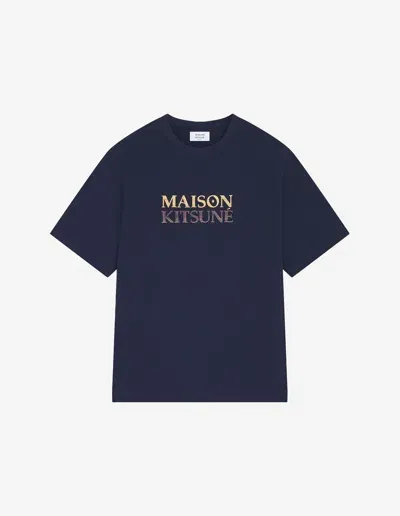 Maison Kitsuné Gradient Maison Kitsune Oversize Tee Shi In Black