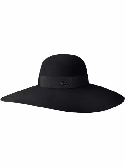 Maison Michel Blanche Fur Felt Hat In Black