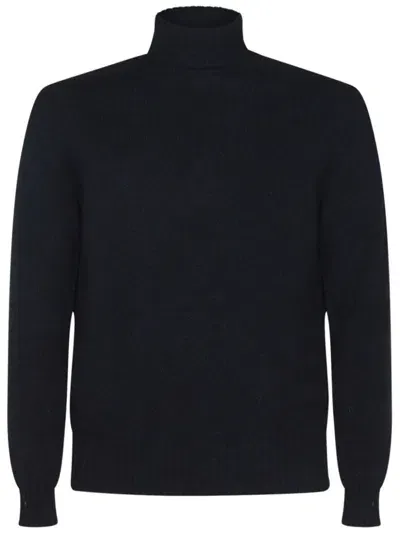 Malo High-neck Sweater In Blue