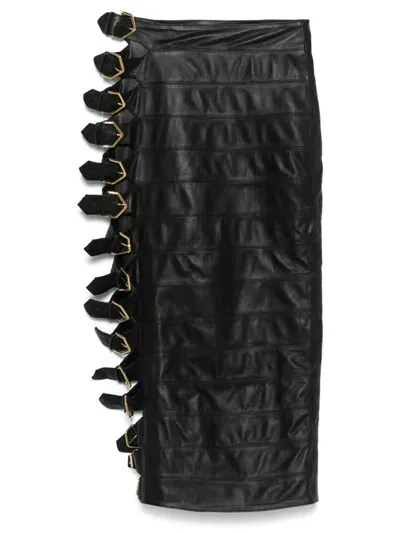 Manokhi Dahlia Midi Skirt In Black