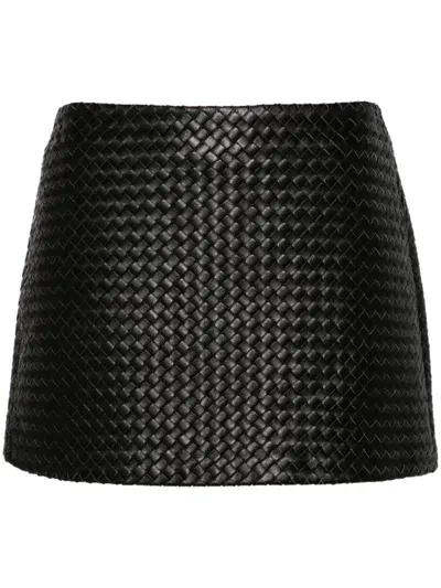 Manokhi Interwoven Mini Skirt In Black