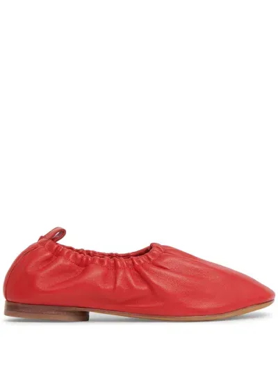 Mansur Gavriel Glove Ballerina Shoes In Red