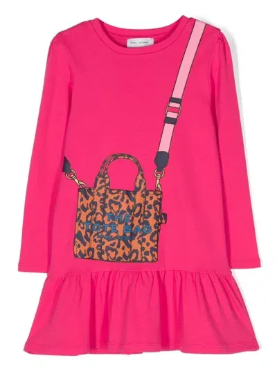 Marc Jacobs Kids'  Girls Pink Cotton Tote Bag Dress