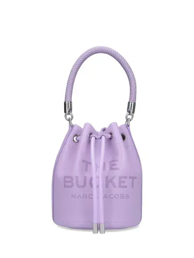 Marc Jacobs The Leather Bucket Bag In Violet