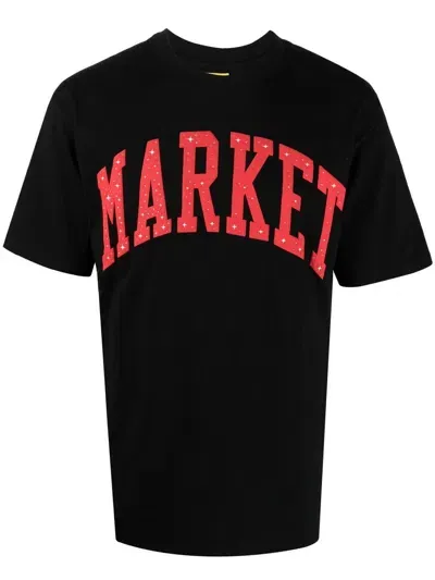 Market Logo-print Cotton T-shirt In Black