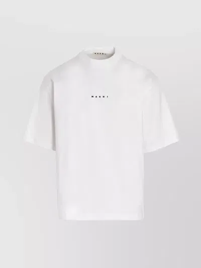 Marni Logo Printed T-shirt In White