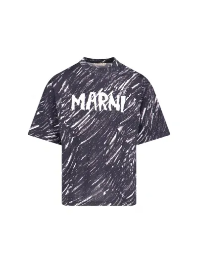 Marni Printed T-shirt In Black