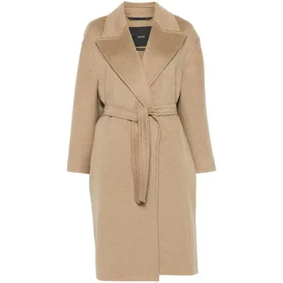 Max Mara Cappotto Valle Destrutturato In Doppio Cashmere In Brown