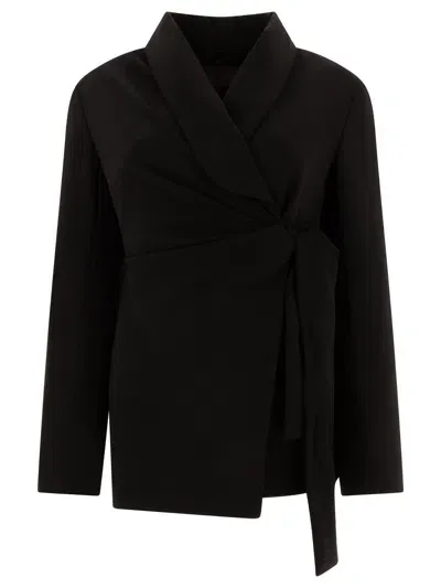 Max Mara Comma Jackets In Black