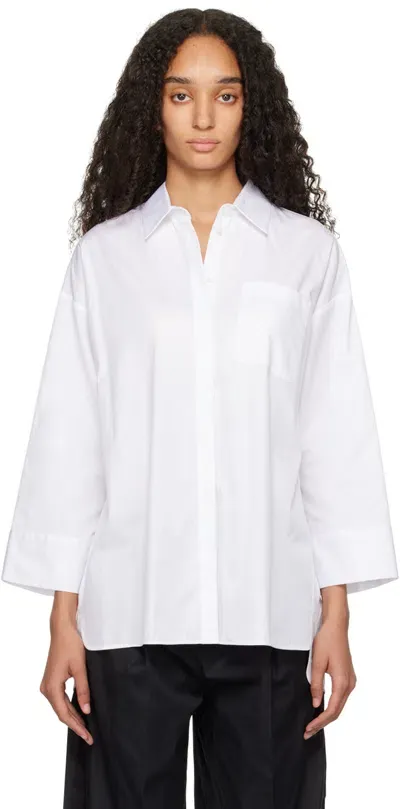 Max Mara White Fano Shirt In 004 Optical White