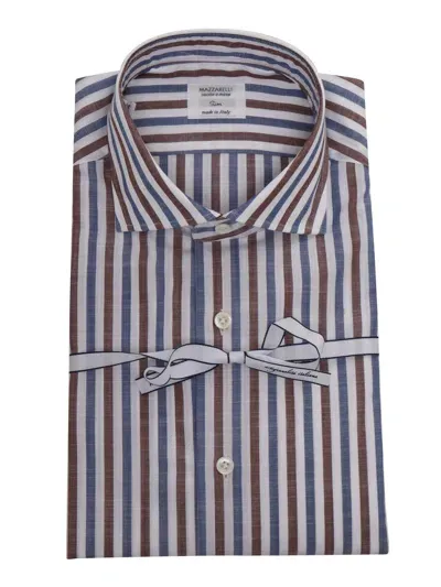 Mazzarelli Striped Shirt In White