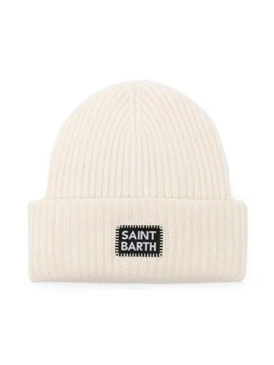 Mc2 Saint Barth Kids' Berry Beanie Hat In Neutral