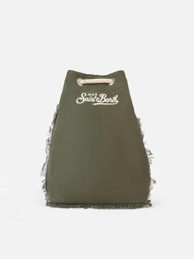 Mc2 Saint Barth Green Boat Linen Backpack