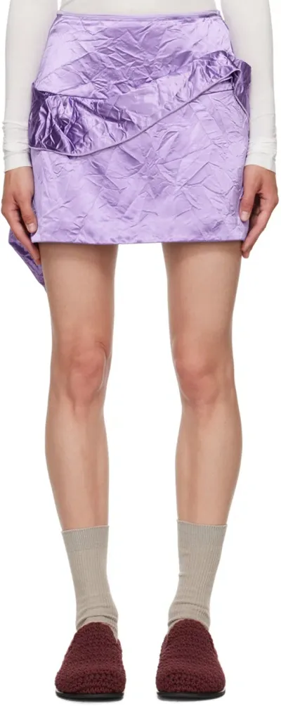 Meryll Rogge Purple Ruffled Miniskirt In Lilac