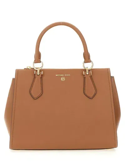 Michael Kors Marilyn Medium Satchel Bag In Brown