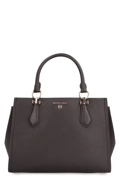 Michael Kors Marilyn Leather Handbag In Brown