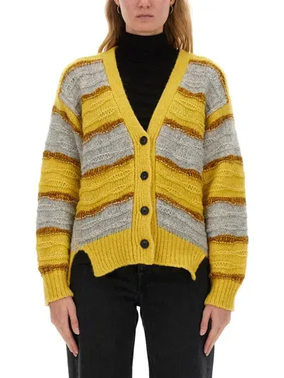 Mila Schön Alpaca Cardigan In Yellow