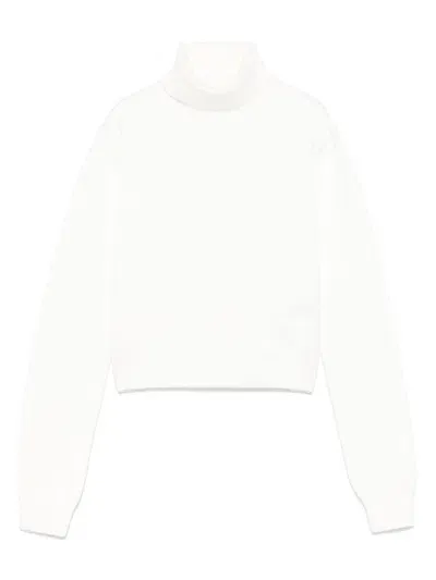 Miss Grant Kids' Maglione A Collo Alto In White