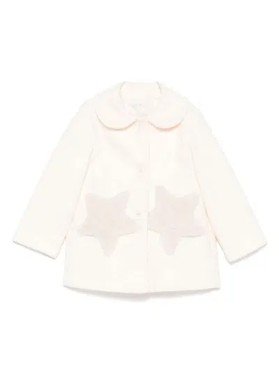 Miss Grant Babies' Star-appliqué Coat In Neutrals