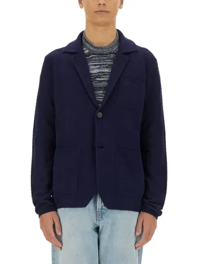 Missoni Single-breasted Jacket In Blue