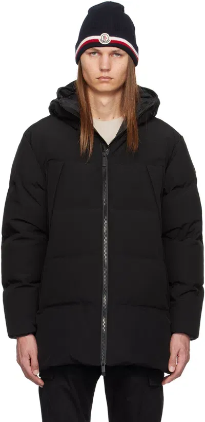 Moncler Lausen Nylon Down Jacket In Black