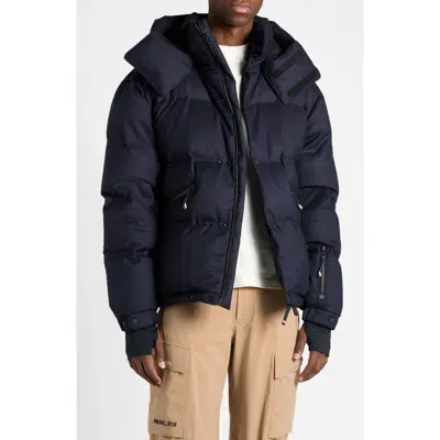 Moncler Grenoble Krun Hooded Down Jacket In Blue