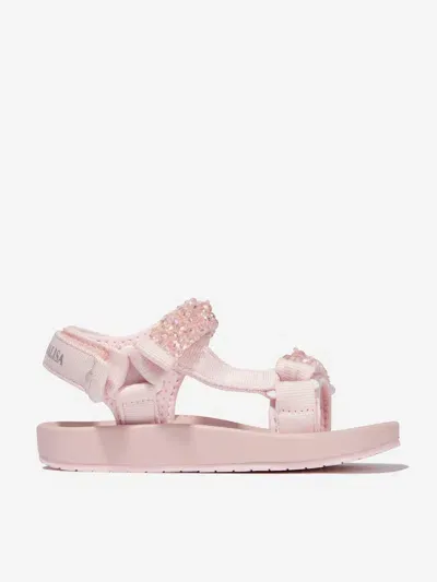 Monnalisa Kids' Embellished Sandals In Pink