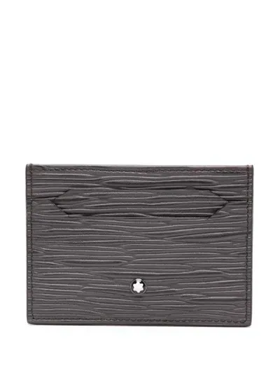 Montblanc Studded-logo Card Holder In Grey