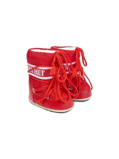 Moon Boot Babies' Logo Boots In Red