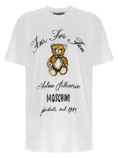 Moschino 'antica Pellicceria' T Shirt In White