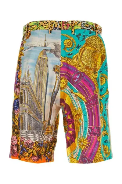 Moschino Printed Silk Bermuda Shorts