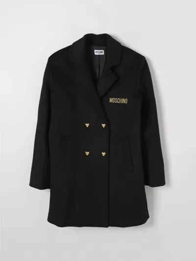 Moschino Coat  Kids Color Black In Schwarz