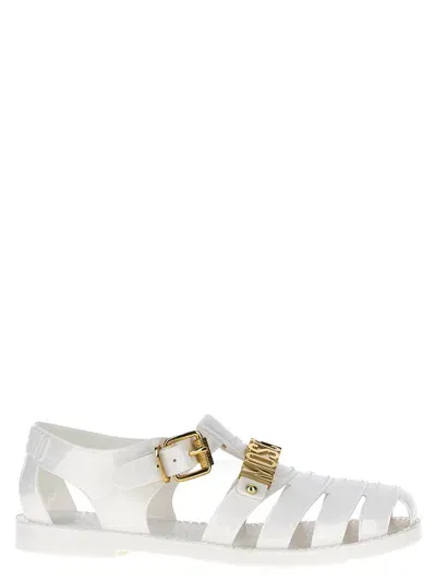 Moschino 'jelly' Sandals In Neutral